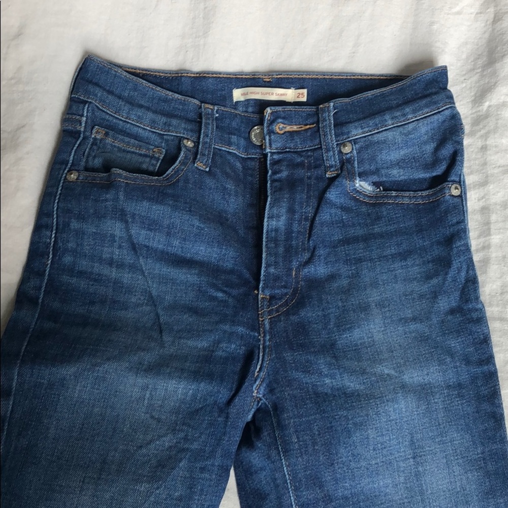 Levi’s mile high super skinny jeans 25